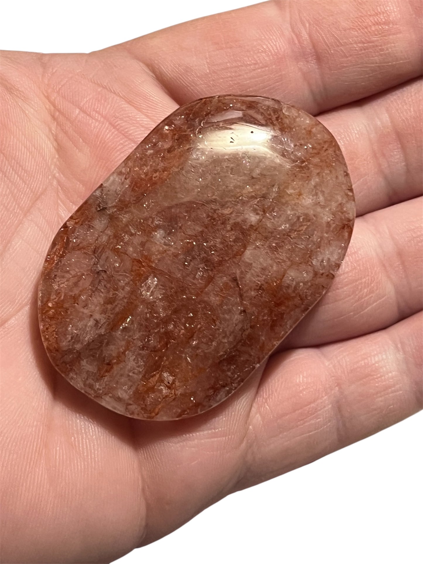 Fire Quartz Palm Stone